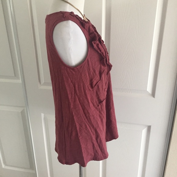 Anthropologie Deletta Red Ruffle Tank S - Picture 6 of 8
